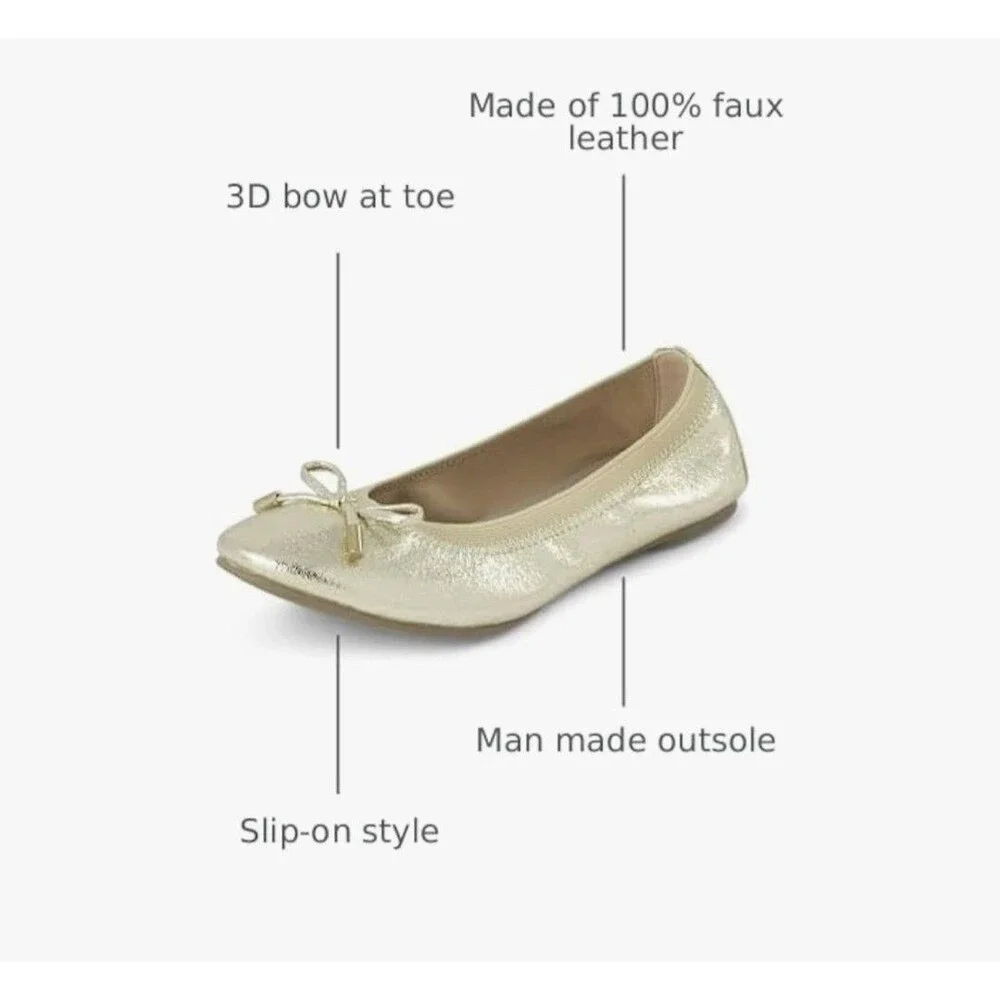 The Children's Place,Ballet Flats,Soft Gold,4 Years